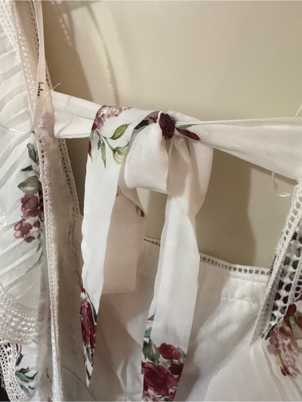 NWT Thriving Romance White Floral Print Tiered Midi Dress size L - Picture 10 of 10